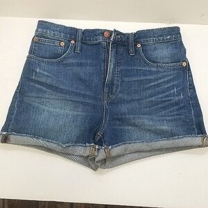 Madewell High-Rise Denim Shorts in Glenoaks Wash: Cutoff Edition Size 29